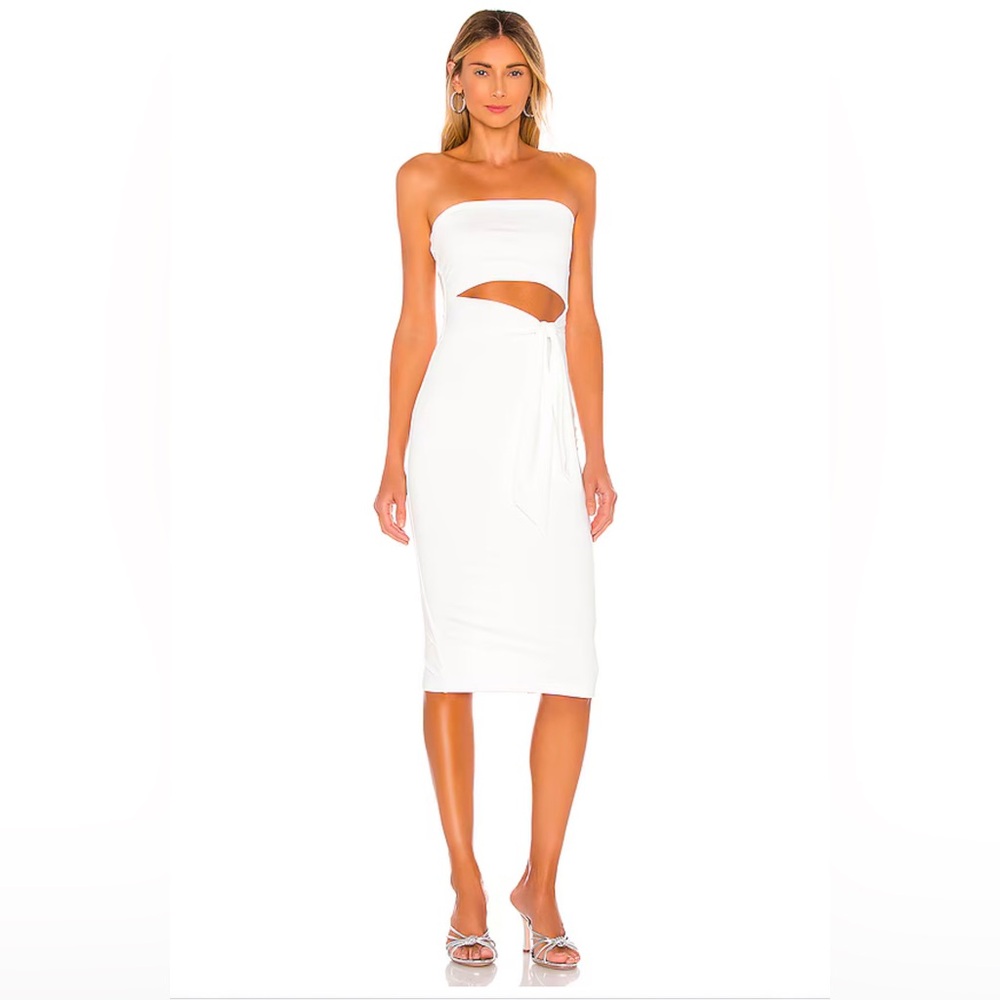 SUPERDOWN SIZE XS WHITE DRESS WITH BACK ZIPPER